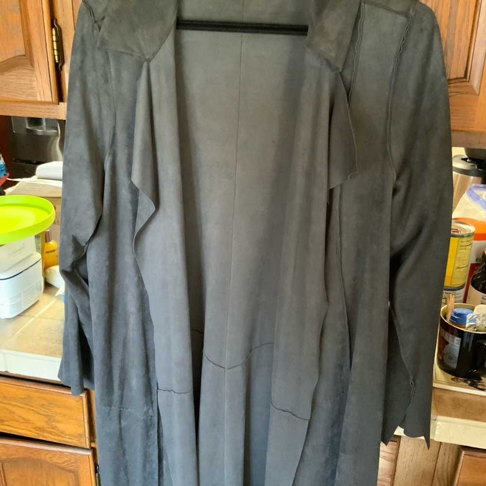Soft Surroundings faux suede duster size 1x